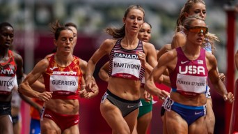 Des coureuses en action