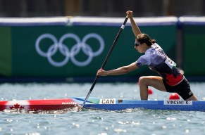 Katie Vincent en action en canoë