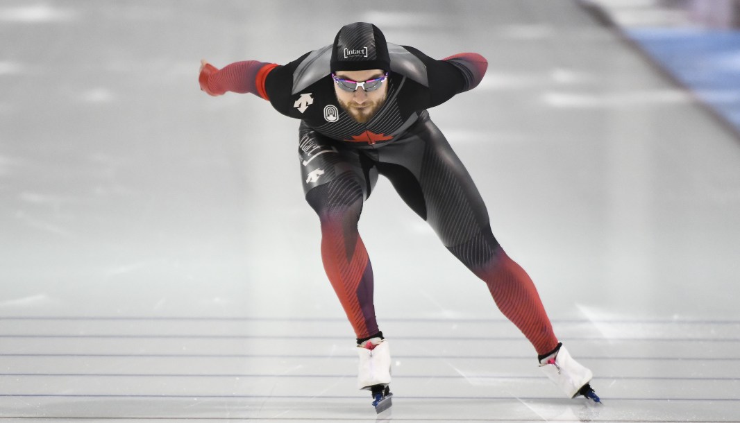 Laurent Dubreuil en pleine course,