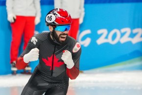 Steven Dubois réagit avec joie