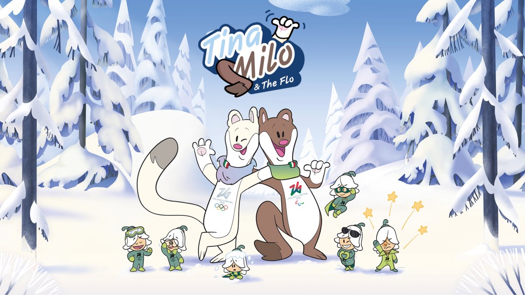 Les mascottes de Milano Cortina 2026