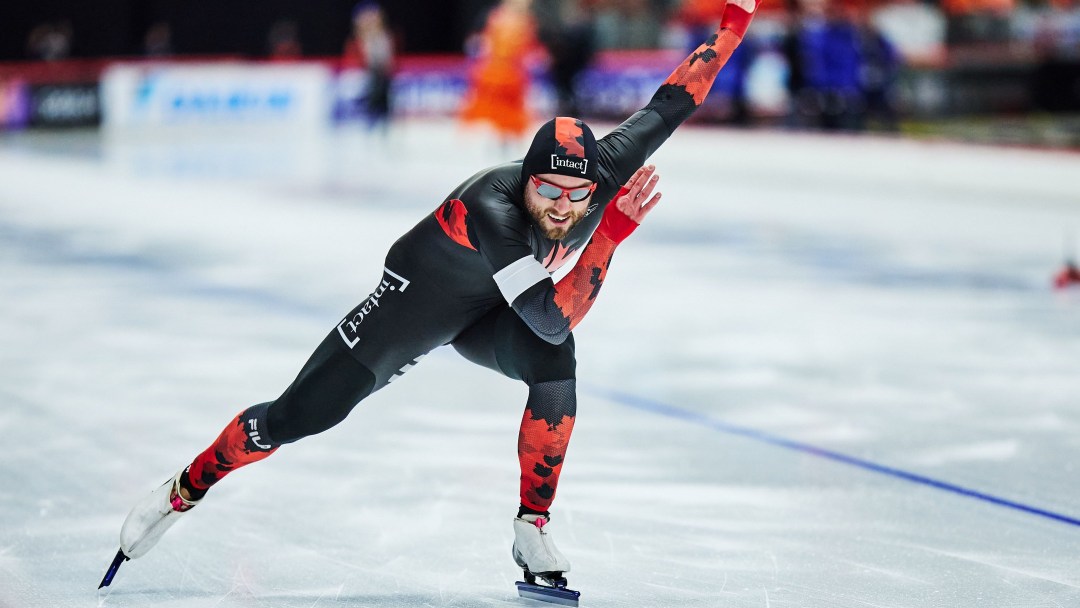 Laurent Dubreuil pendant une course.