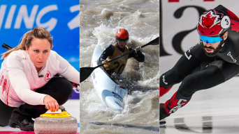 Montage - Rachel Homan, canoe-kayak slalom, Steven Dubois.