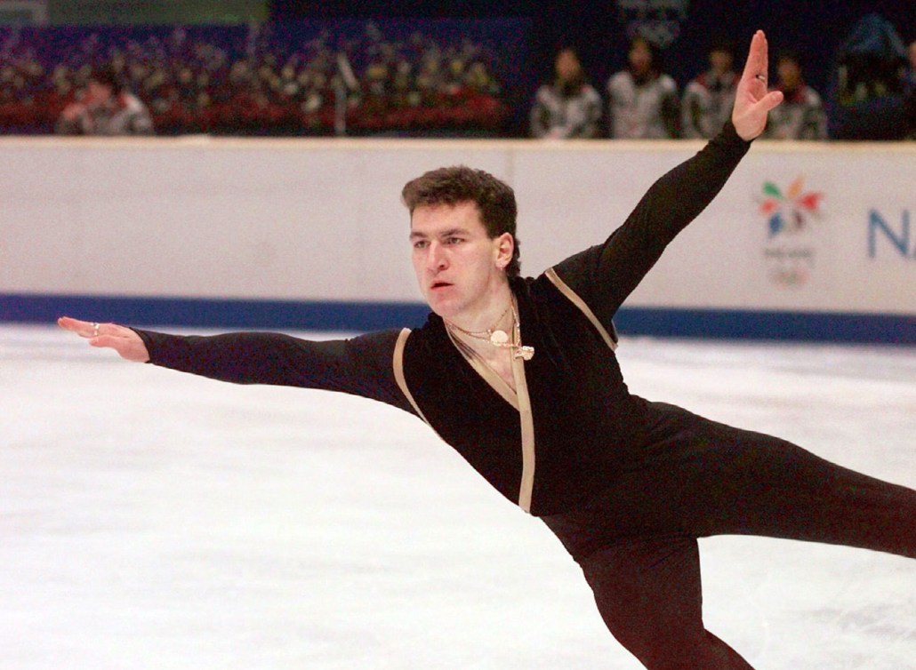 an athlete figure skating