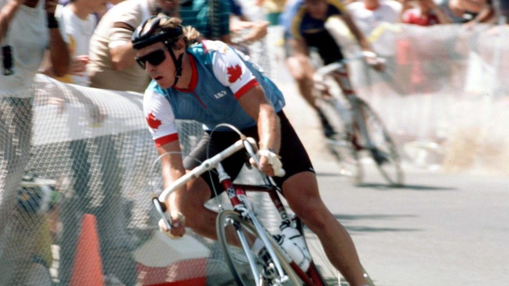 Canada's Steve Bauer competes in a cycling event at the Los Angeles 1984 Olympic Games. (CP PHOTO/ COC/ J Merrithew)