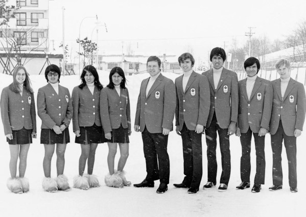 Canada's ski team participates at the Sapporo 1972 Olympic Winter Games. (CP Photo/COC)