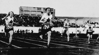 Fanny racing during the 1928 Summer Olympics