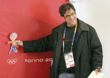 Flat Stanley with Randy Starkman at Torino 2006. Flat Stanley with Randy Starkman at Torino 2006.