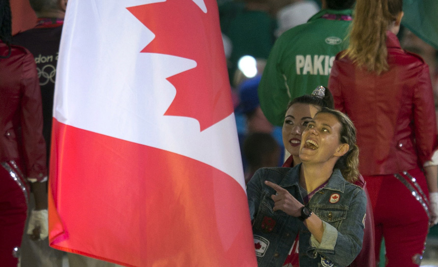 Christine Sinclair at London 2012 closing ceremonies