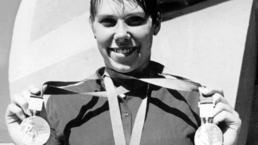Elaine Tanner winner of two medals in the Women's swimming event at the 1968 Olympic Games in Mexico City, Mexico. (CP PHOTO/COC)