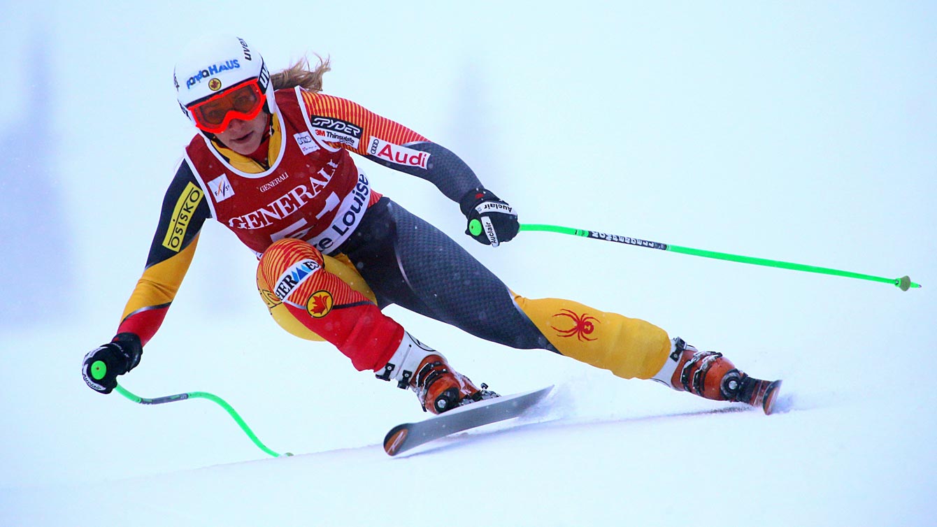 Larisa Yurkiw was the top Canadian in the second training run at Lake Louise on December 2, 2015. (Pictured in 2014)
