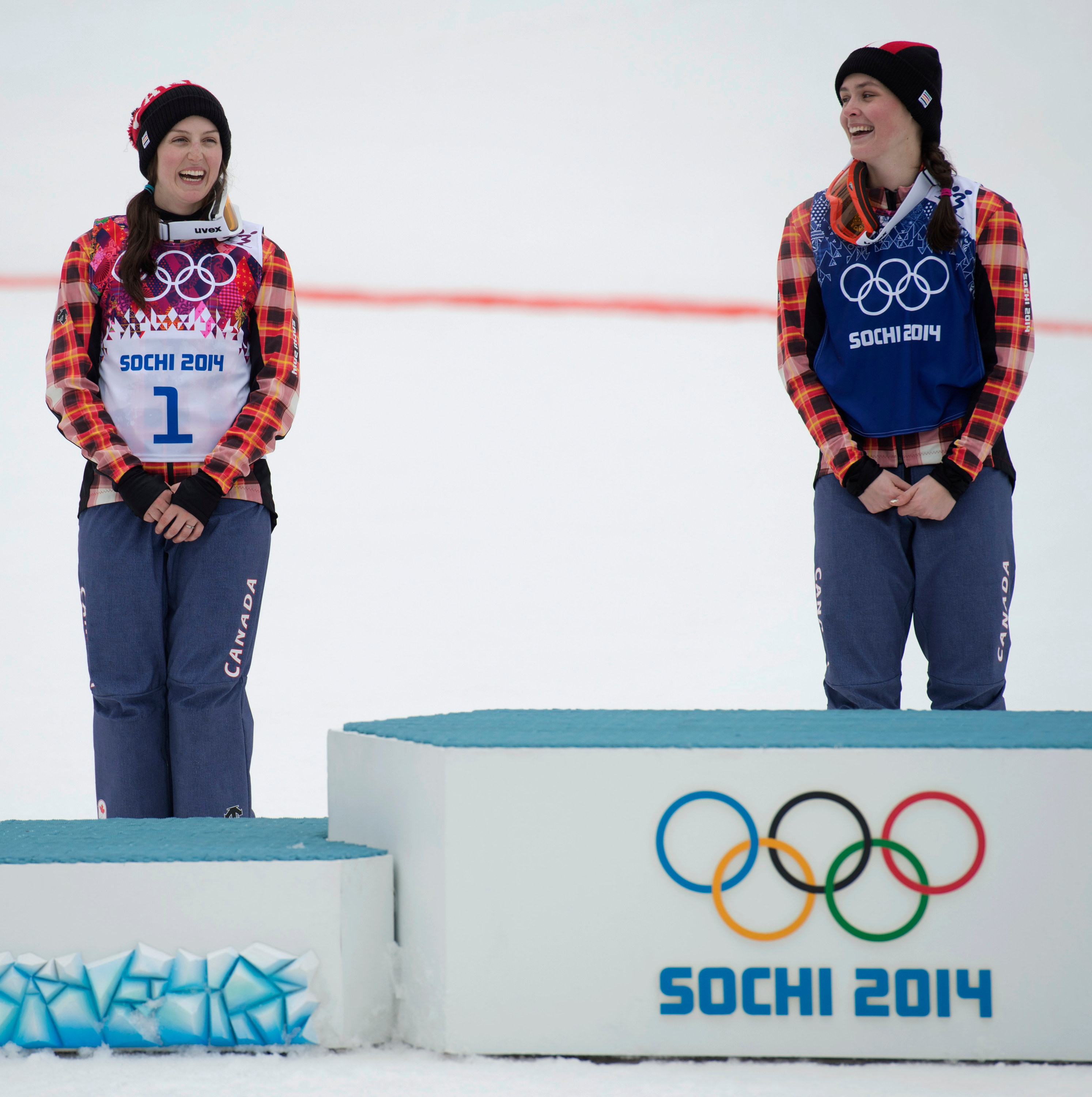 Womens Ski Cross Flower Ceremony