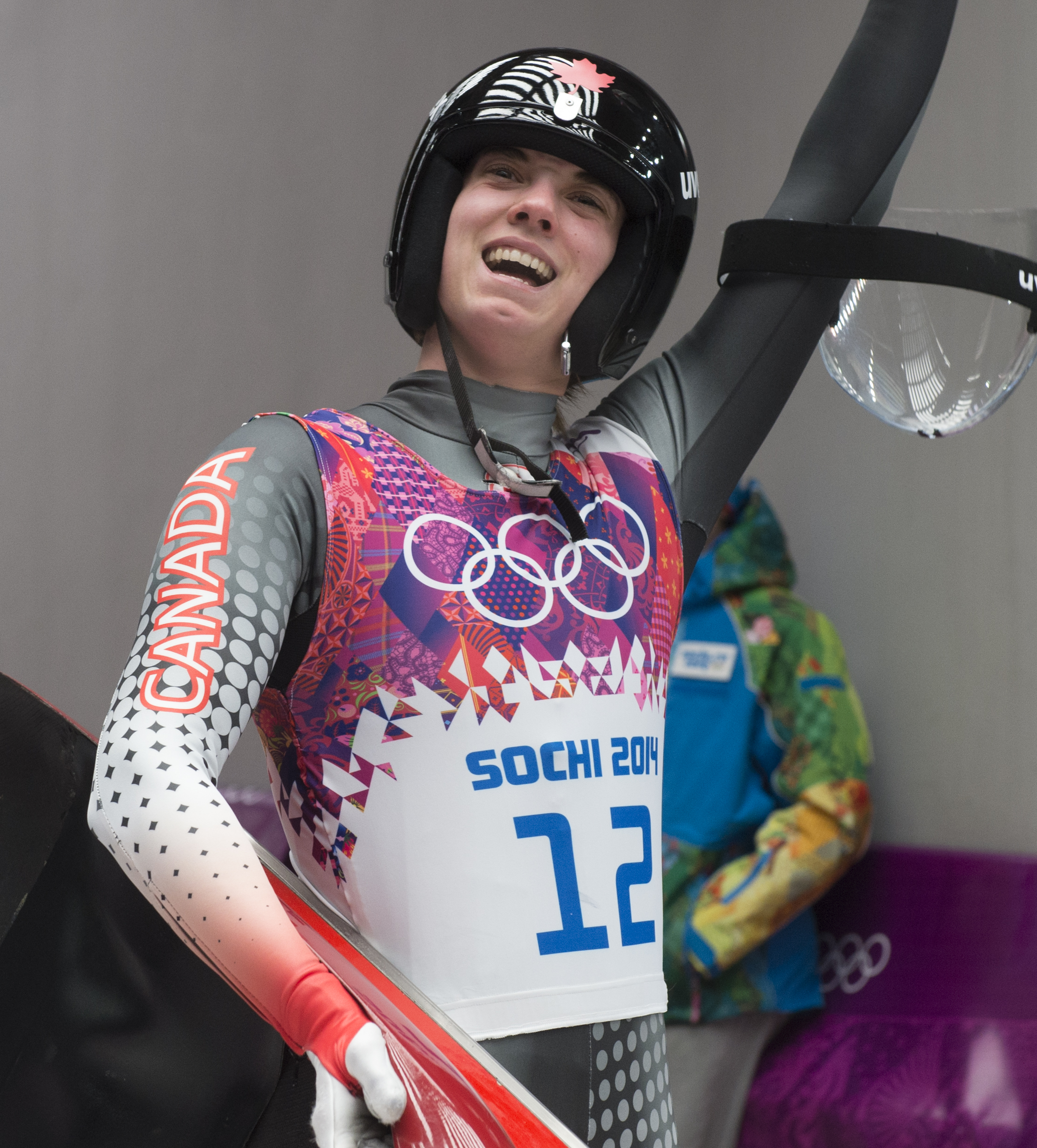 Kimberley McRae competes in luge