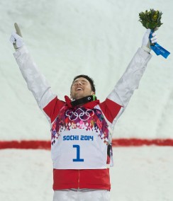 Bilodeau on the podium