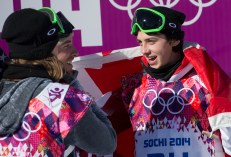 McMorris celebrates his bronze medal win