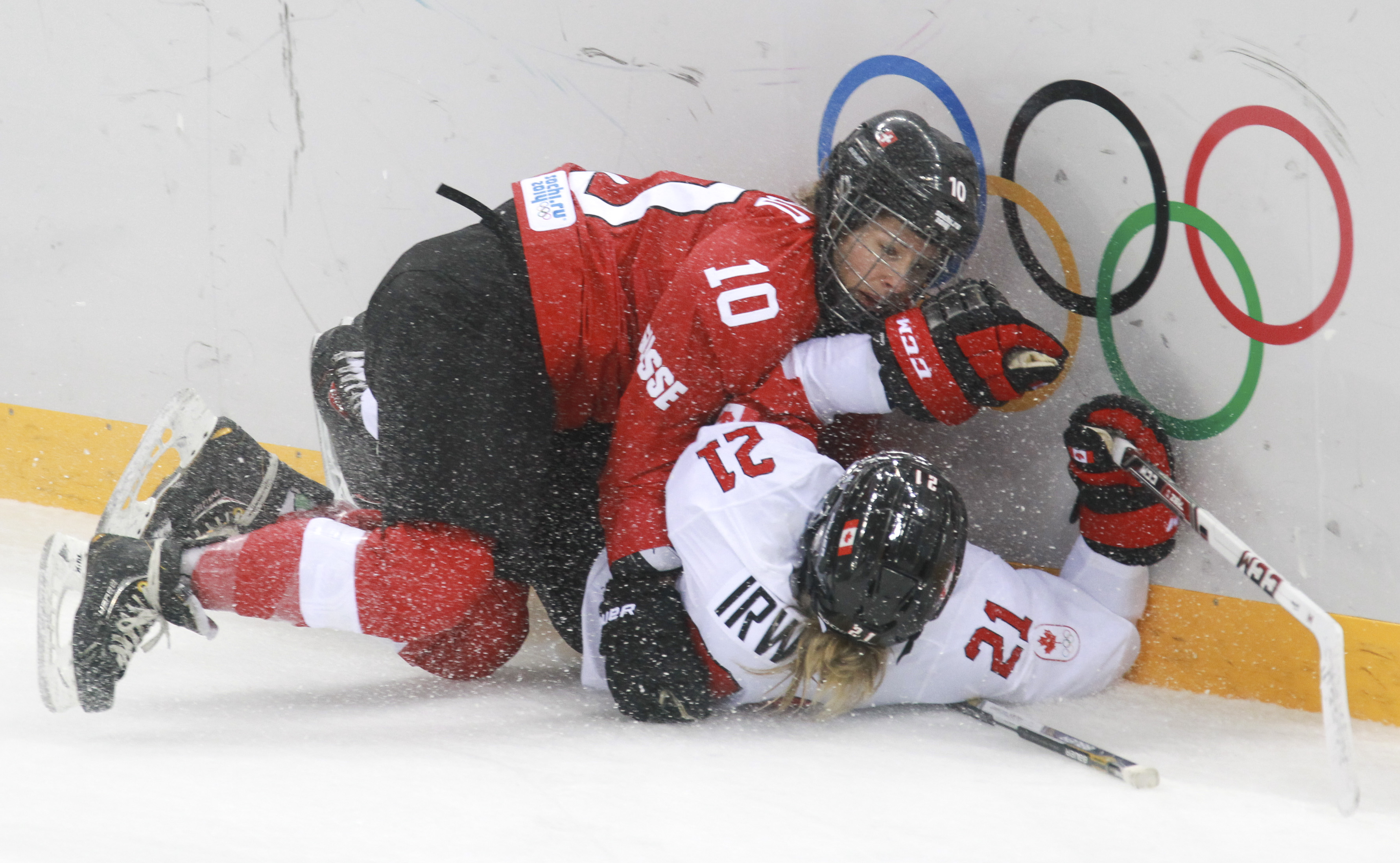 Canada's women's hockey team plays Switzerland