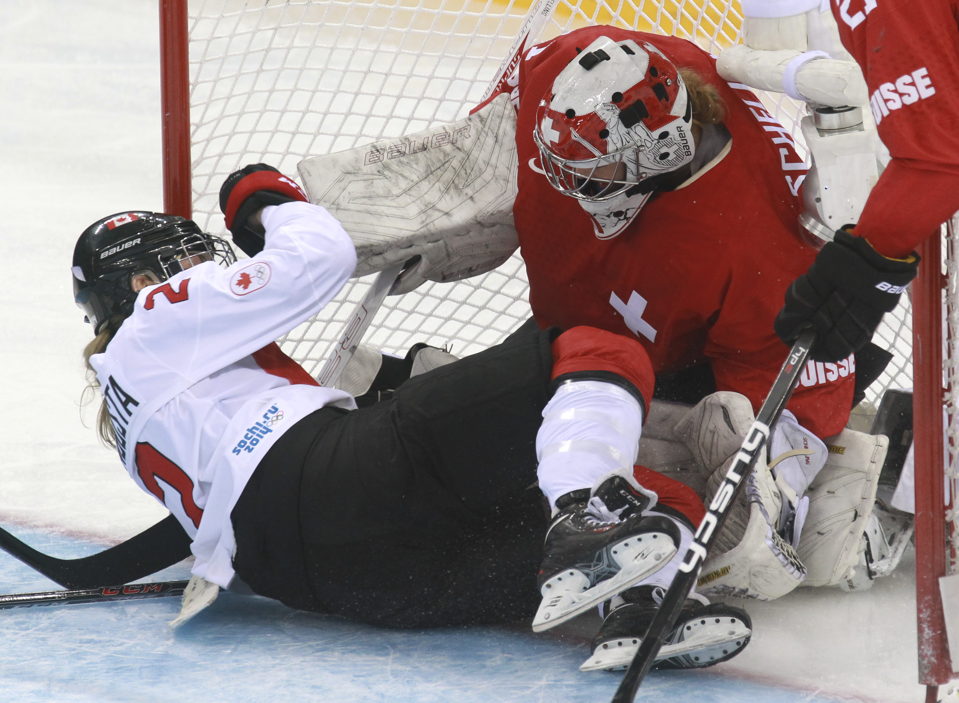 Canada's women's hockey team plays Switzerland