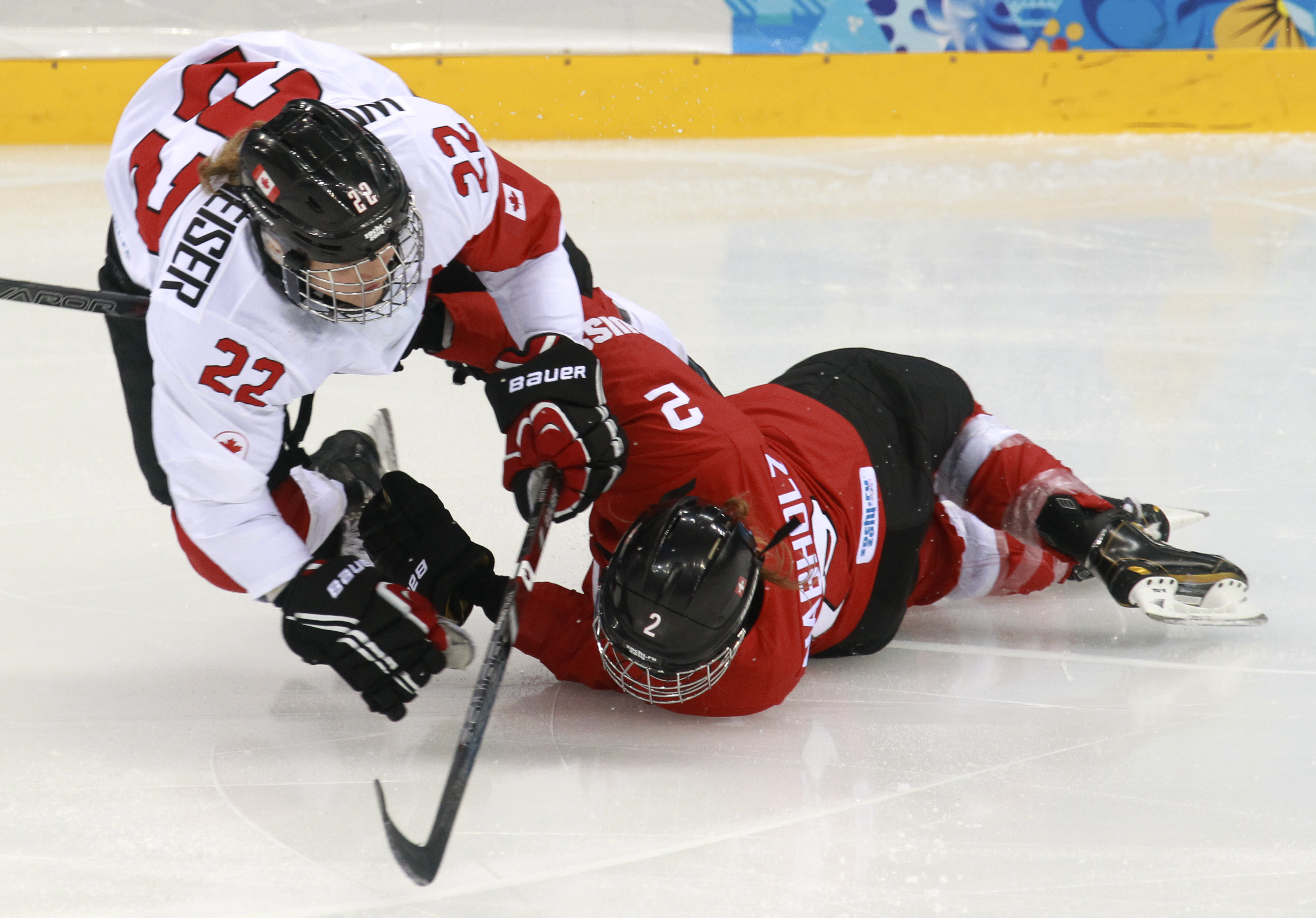 Canada's women's hockey team plays Switzerland