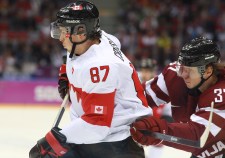 Crosby in the middle of a game