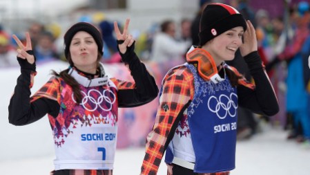 Serwa (left) and Thompson at Sochi Serwa (left) and Thompson post-race at Sochi (Photo: CP)