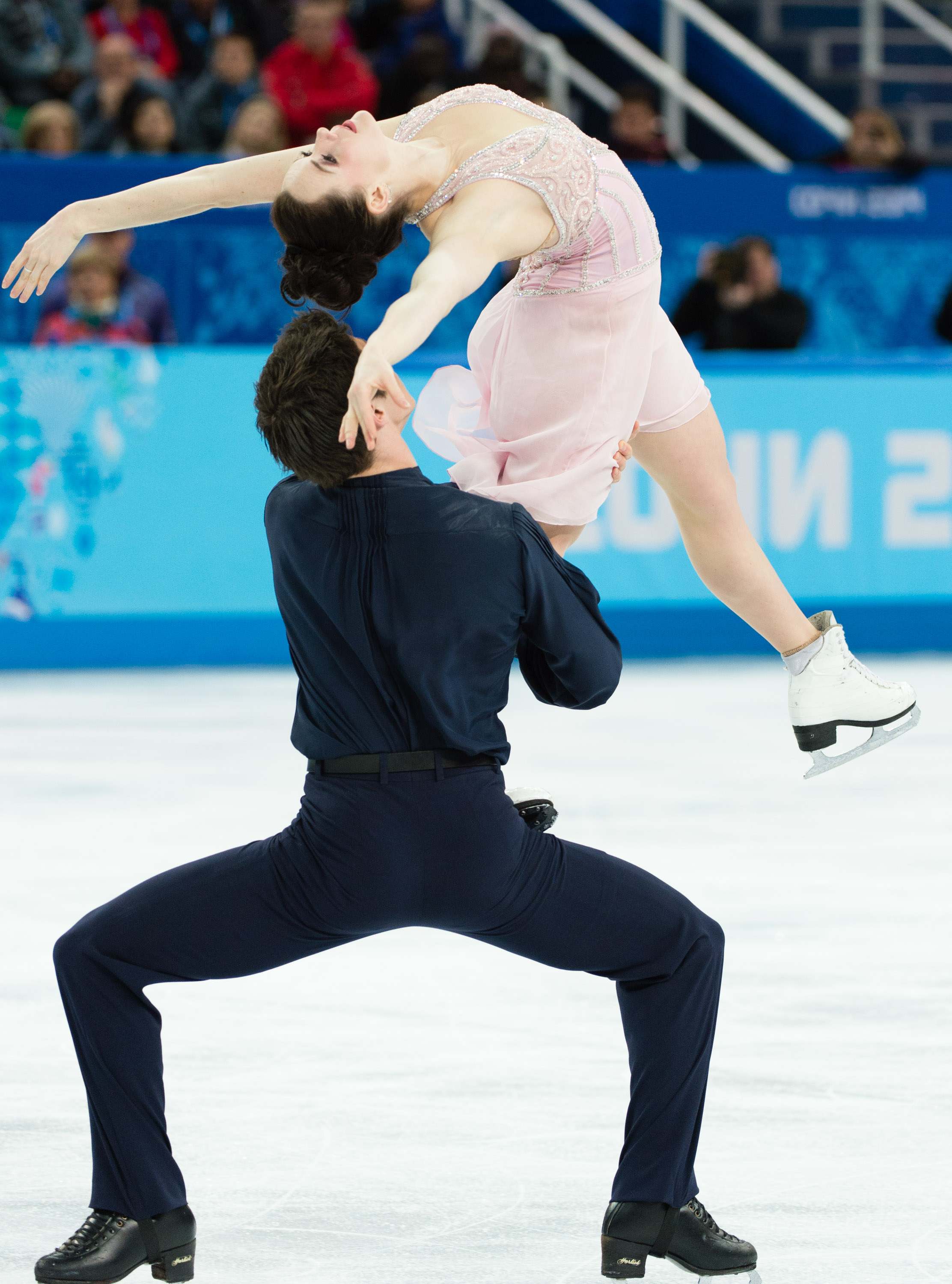Tessa and Scott during a routine