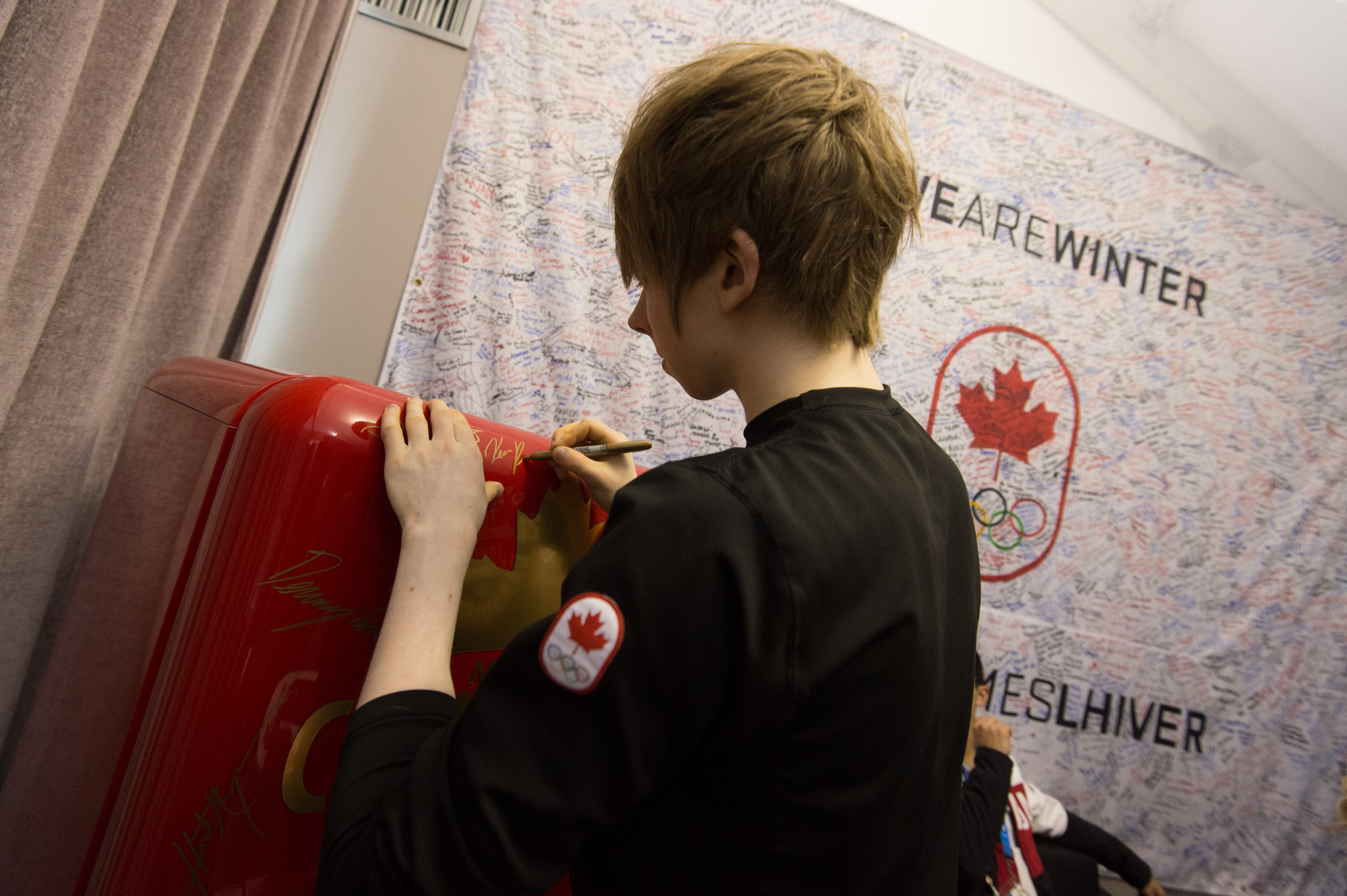 Kevin Reynolds in the Canada Olympic House