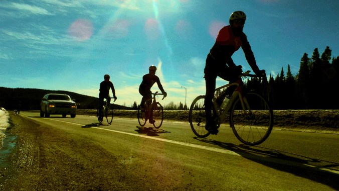 Through 50 days Hughes logged 5,116 kilometres of Canadian roads.