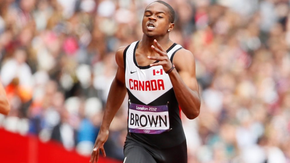 Aaron Brown sprinting