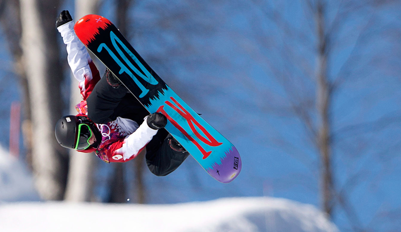 Sebastien Toutant sticks a grab during Sochi 2014 (Photo: CP)
