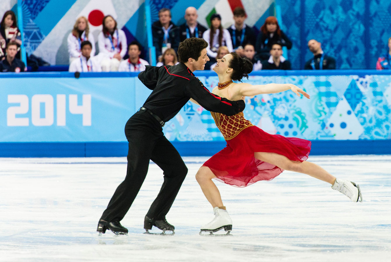 Tessa and Scott during a routine