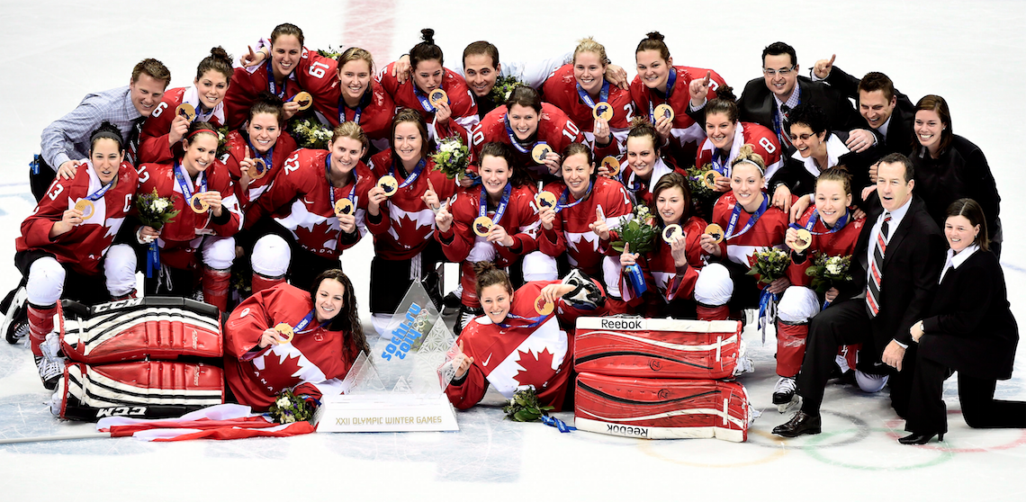 Canada beat the U.S. 3-2 in overtime at Sochi 2014, capturing its fourth consecutive women's hockey Olympic gold. (Photo: CP)