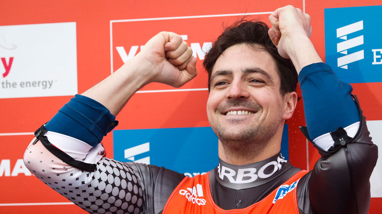 Samuel Edney became the first Canadian ever to win a men's luge World Cup gold medal on December 13, 2014. 