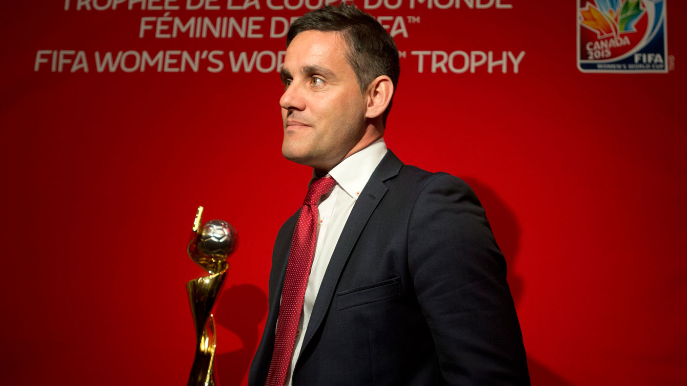 John Herdman at the FIFA Women's World Cup draw in December of 2014.