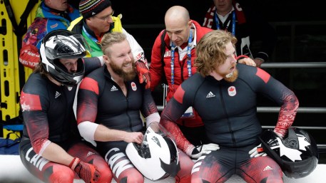 After a frightening crash, Canadian bobsledders take a breather at the Sanki Sliding Centre.