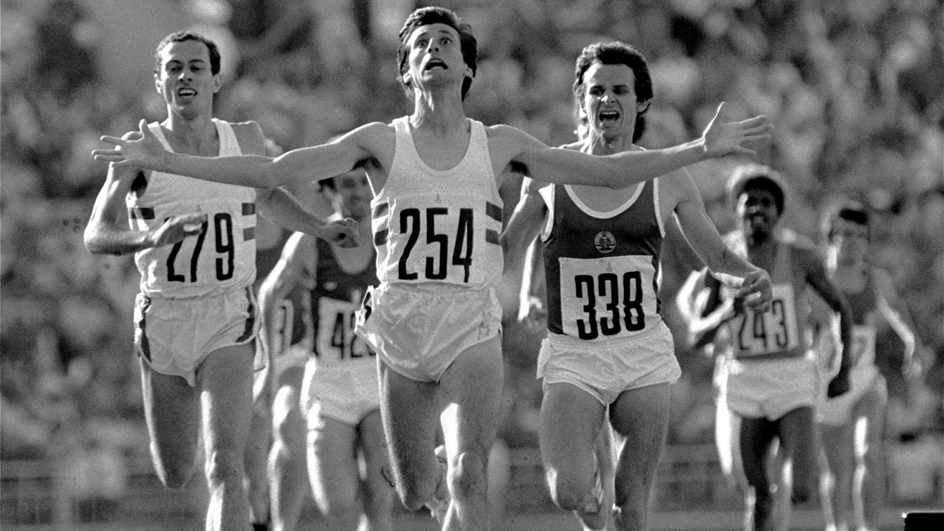 Sebastian Coe edges out Steve Ovett for the 1500m gold in Moscow 1980.