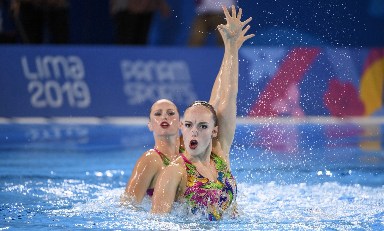 Claudia Holzner and Jacqueline Simoneau swim their duet in Lima