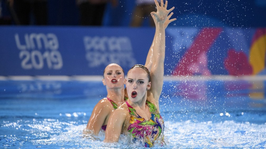 Claudia Holzner and Jacqueline Simoneau swim their duet in Lima