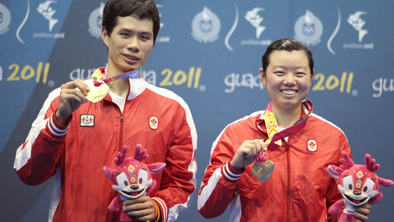 Toby Ng with 2011 partner Grace Gao (not on the team in 2015) were Pan Am champions in Guadalajara.
