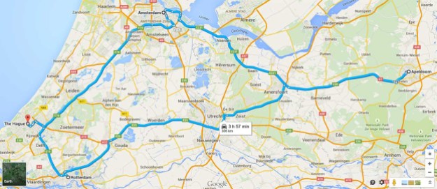 MAP The four cities are The Hague, Amsterdam, Rotterdam, and Apeldoorn