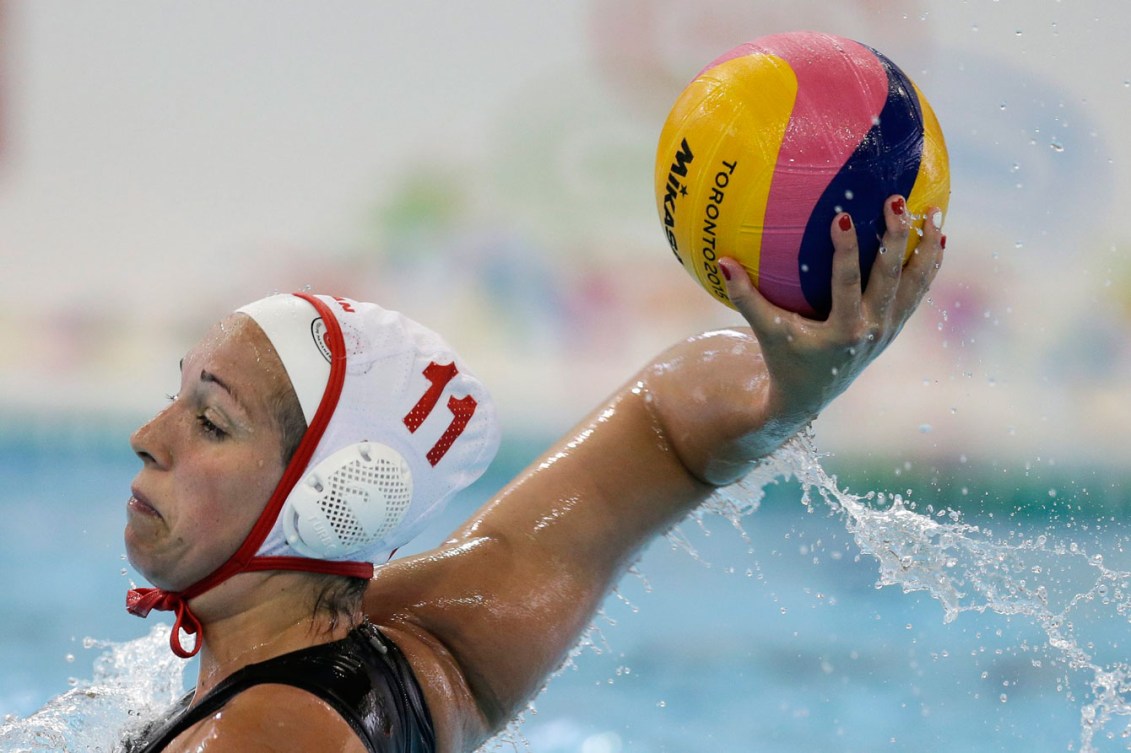 The women's water polo team won silver today. (Photo: Canadian Press)