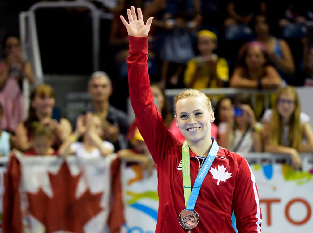 Ellie Black vaulted her way to bronze today. (Photo: Canadian Press)