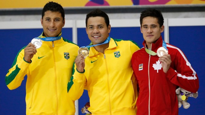 Medallists on the podium