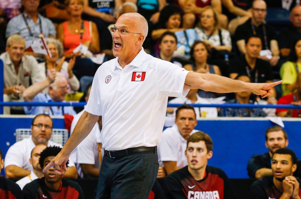 Head coach Jay Triano did his best to lead Canada's men to the top of the TO2015 basketball podium.