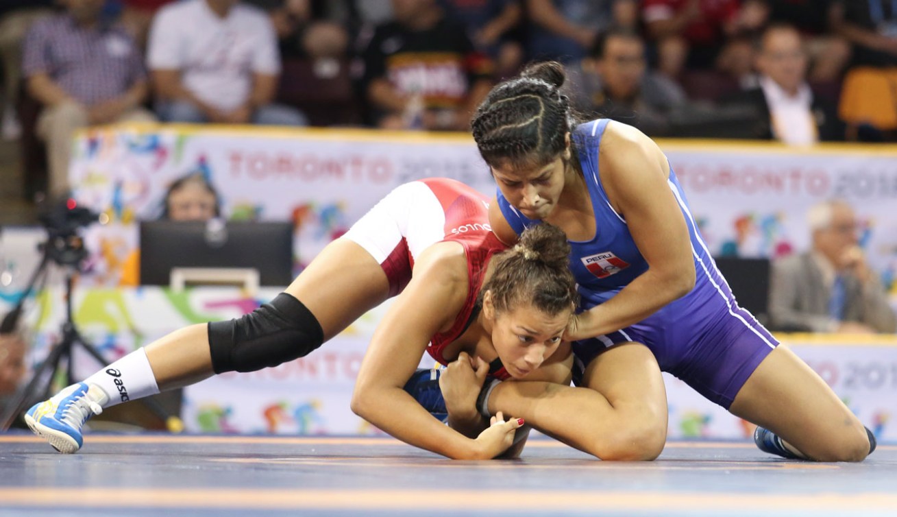 Braxton Stone-Papadopoulos wrestled the gold medal away from a Cuban fighter in the women's 63kg weight class. (Photo: Mike Ridewood)