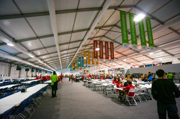 Pan Am Athletes' Village food hall Overview of the Food Hall (photo: Alexa Fernando)