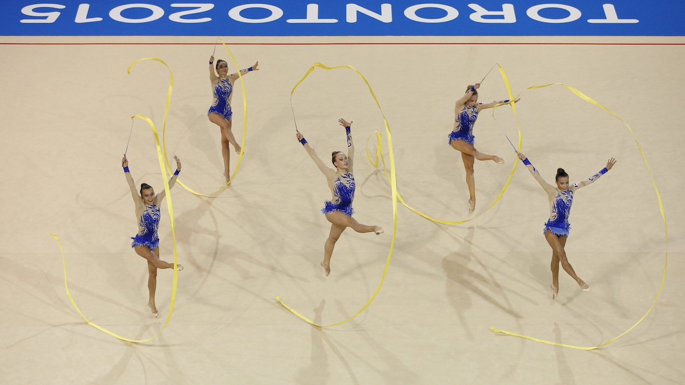 Canada earned a bronze medal in the Rythmic Gymnastics Ribbon event at the Pan Am Games