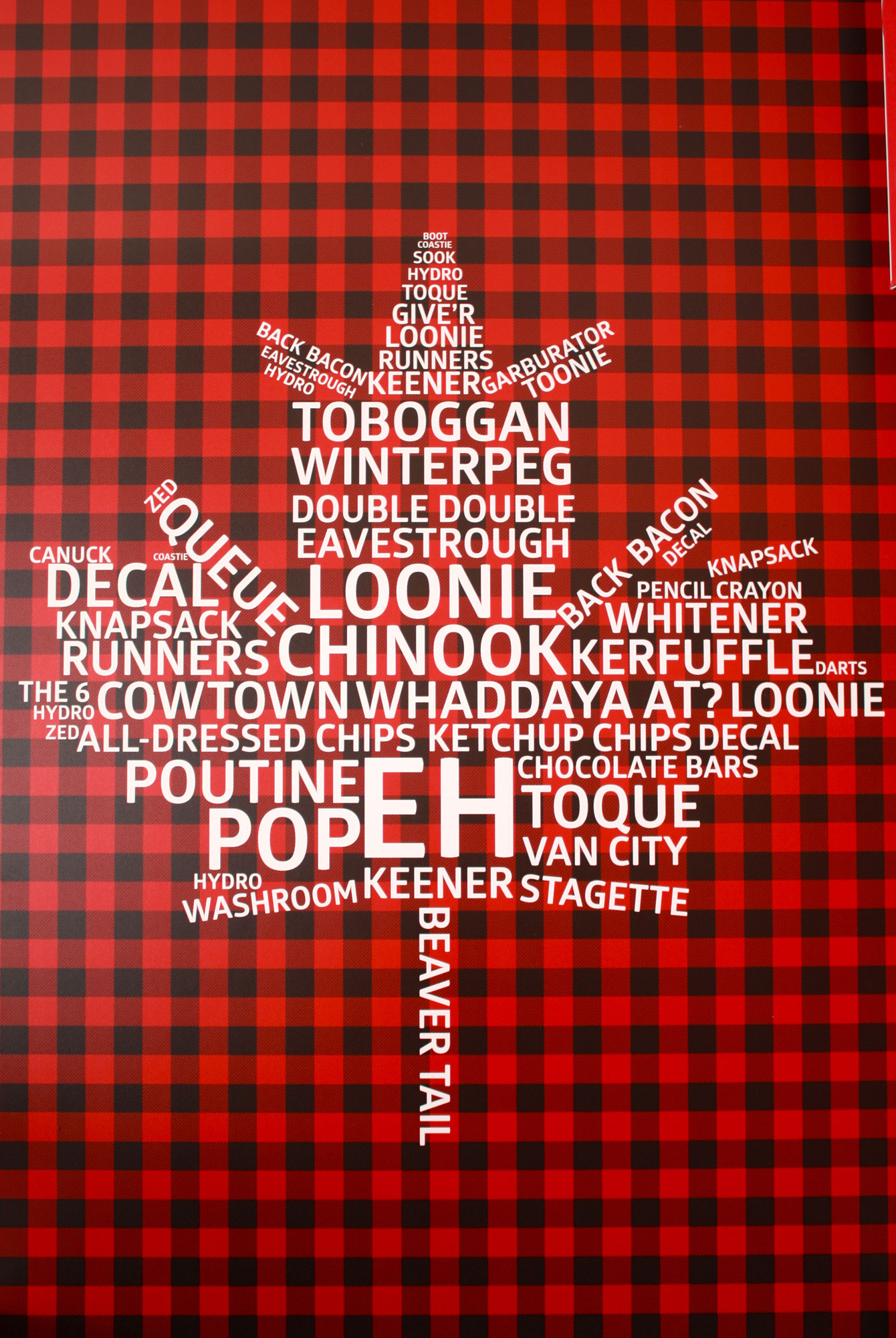 Maple leaf word cloud (photo: Kristen Loritz)