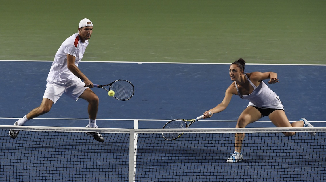 Canada's Mixed Doubles Team of Philip Bester and Gaby Dabrowski during their gold medal match.