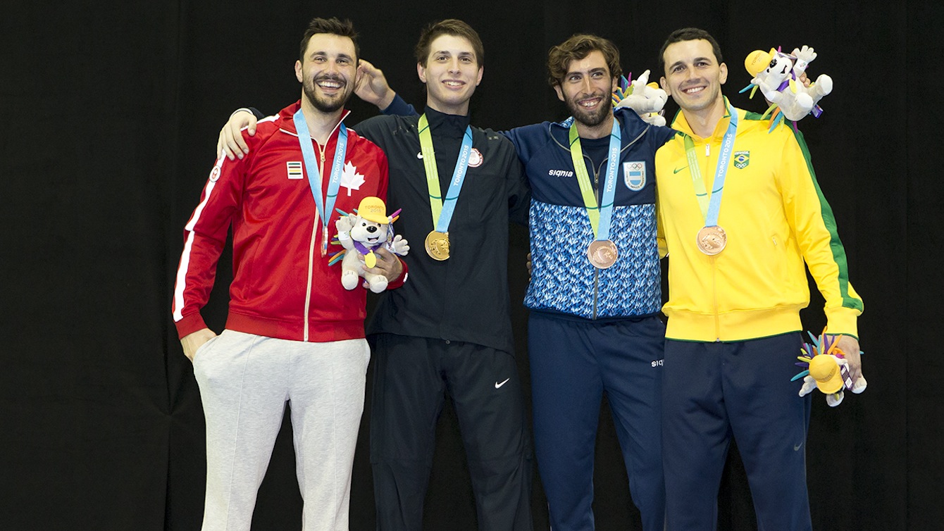Men's Sabre Medalists - Pan American Games in Toronto.