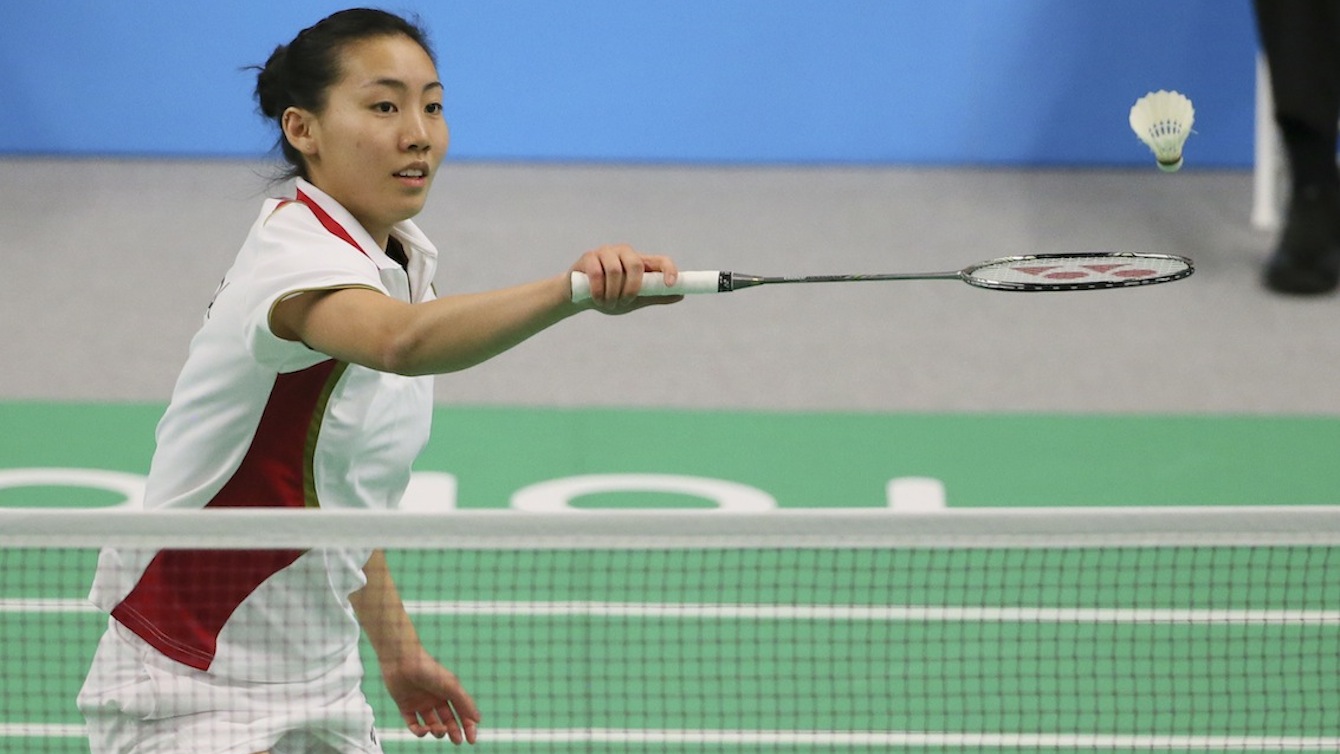 Michelle Li of Markham, Ont. was the gold medalist in badminton finals play at the PanAmerican Games in Markham, Ont. Photo by Mike Ridewood